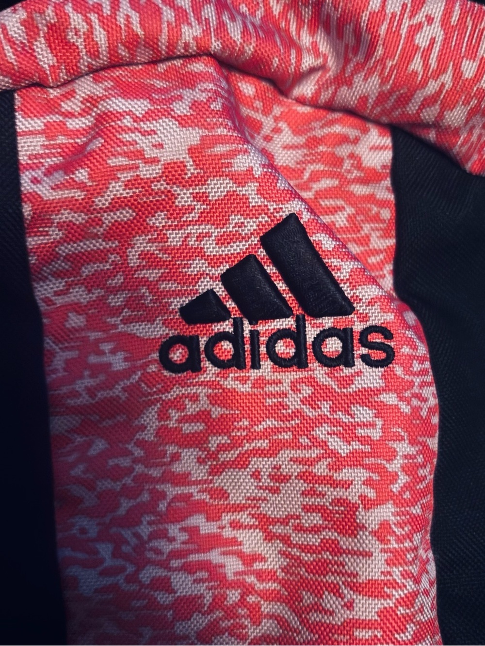 adidas Orange/Pink and Black Logo Backpack-lots of storage space - Picture 3 of 6